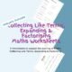 Educational maths worksheets on algebra with answers included.