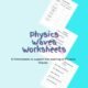 Educational Physics Waves Worksheets Layout