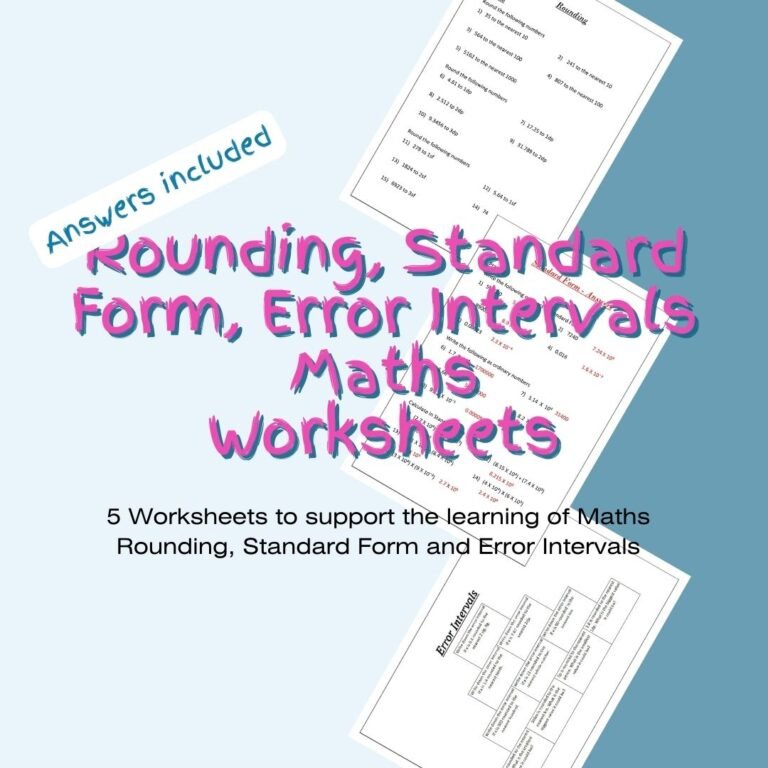Error Interval Rounding Download Maths Rounding, Standard Form & Error Intervals Worksheets