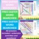 Easter Wordsearches FREE KS3 or KS4. Suitable for English, Maths, Geography, Science, RE, History