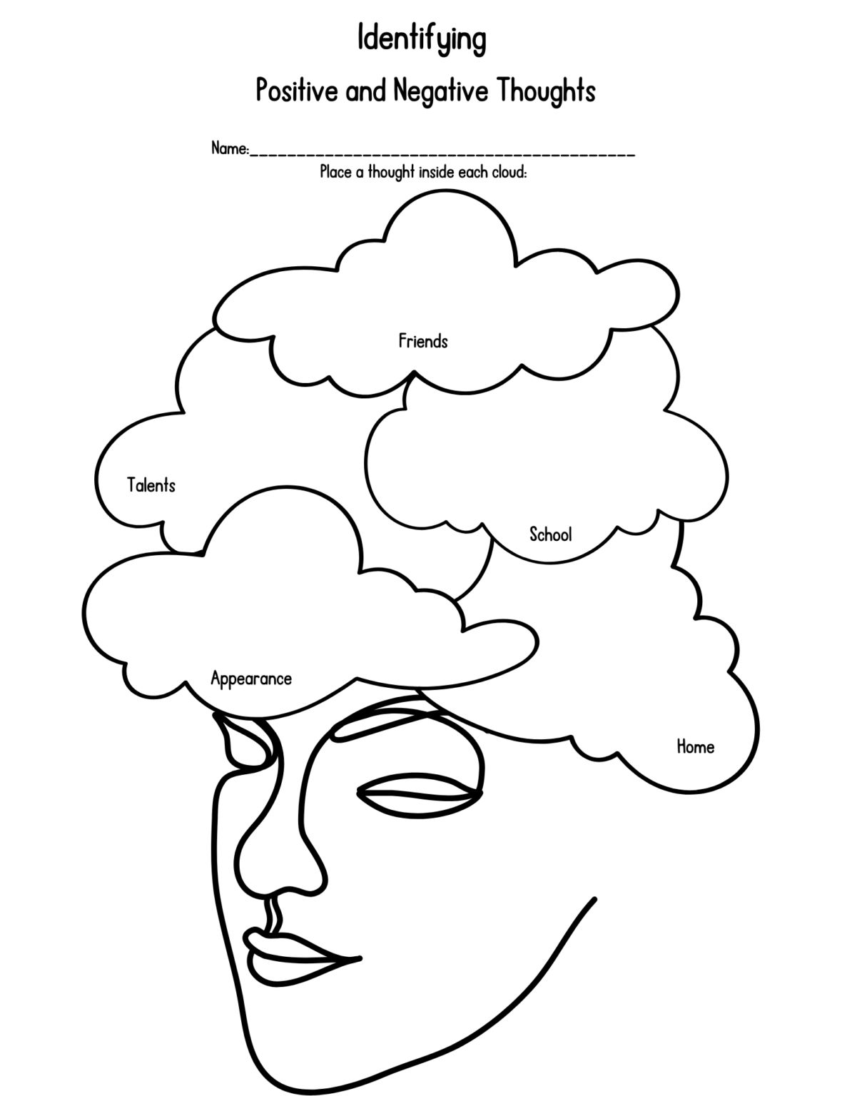Student worksheets grades 3 12 connect thoughts feelings behaviors