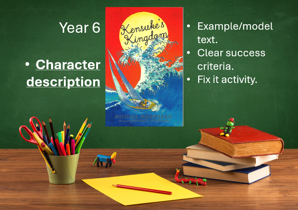 Year 6 character description lesson plan essentials.