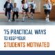 Children running, book cover: student motivation tips