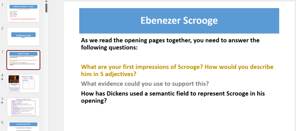A Christmas Carol KS4 Powerpoint: Comprehension & Exam Prep