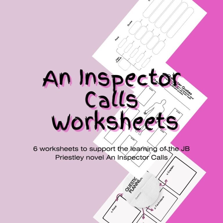 Enhance Students' Understanding of An Inspector Calls with Printable ...