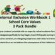 Internal Exclusion Workbook 1 School Core Values Bundle