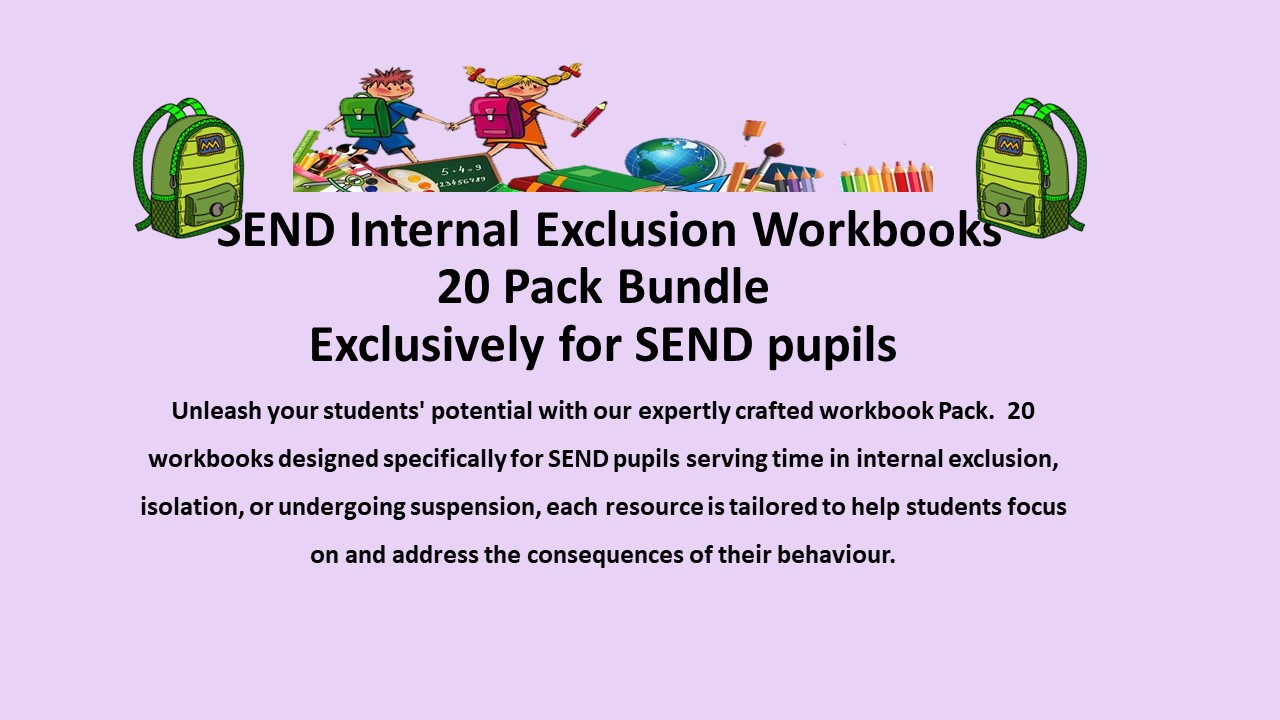 SEND Workbooks Bundle for Exclusion, 20 Pack