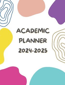 Colourful academic planner 2024-2025 cover