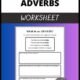 Grammar adverbs worksheet for students.