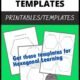 Printable hexagon templates for educational use.