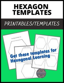 Printable hexagon templates for educational use.