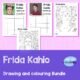 Frida Kahlo – Thinking About Death – Colouring Page