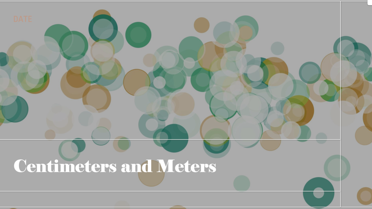 Centimeters and Meters cover page