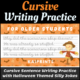 Halloween writing prompts 1st 2nd 3rd grade Penmanship Cursive Alphabet Practice