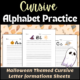 Halloween writing prompts 1st 2nd 3rd grade Penmanship Cursive Alphabet Practice