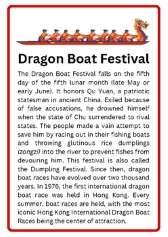 Dragon Boat Festival description and history overview.