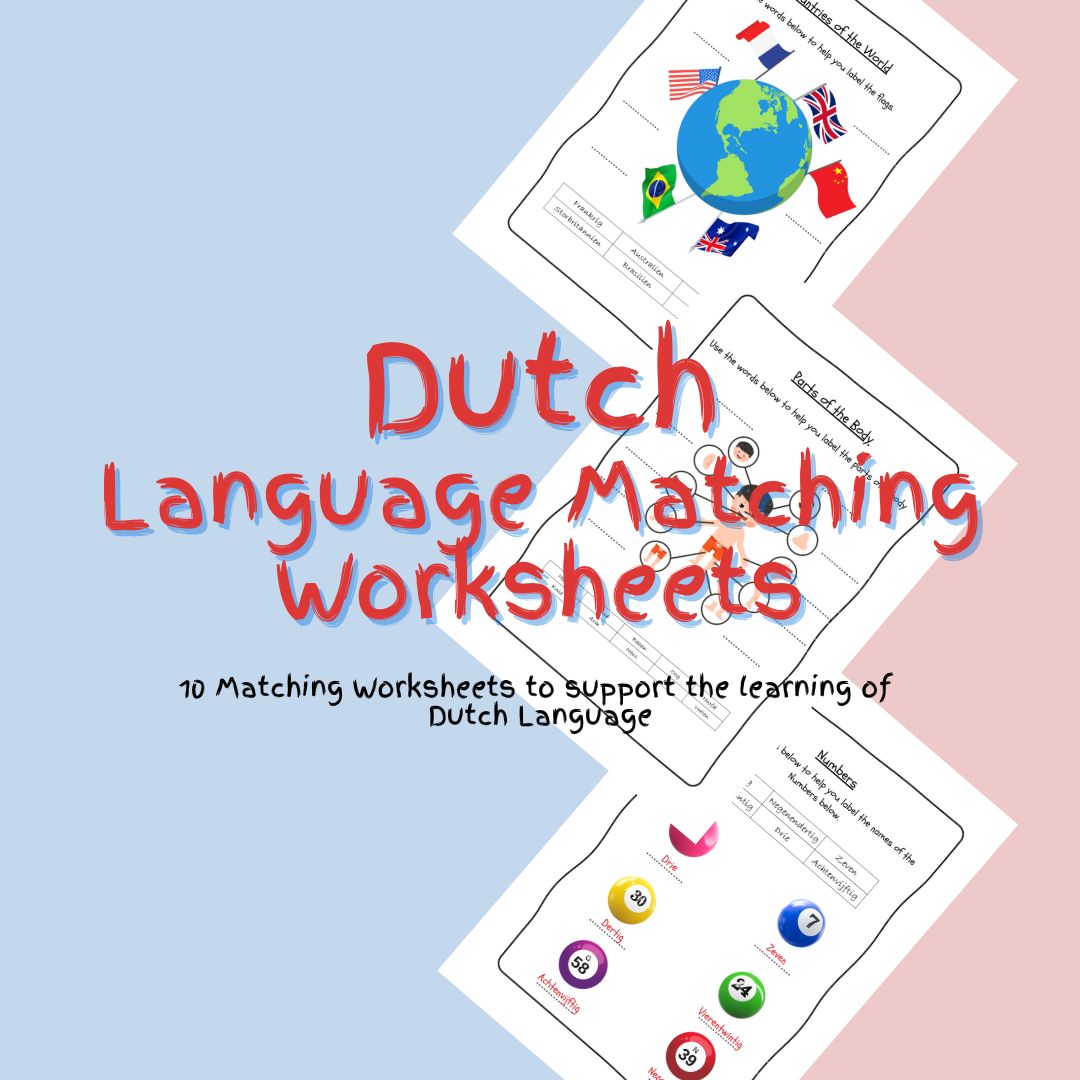 Dutch language worksheets for learning support.