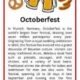 Octoberfest – Festivals of the World Poster/Wall Display/Information Sheet