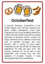 Octoberfest festival in Munich with beer and sausages.