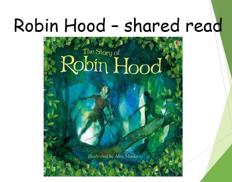 Illustrated book cover, 'The Story of Robin Hood'.