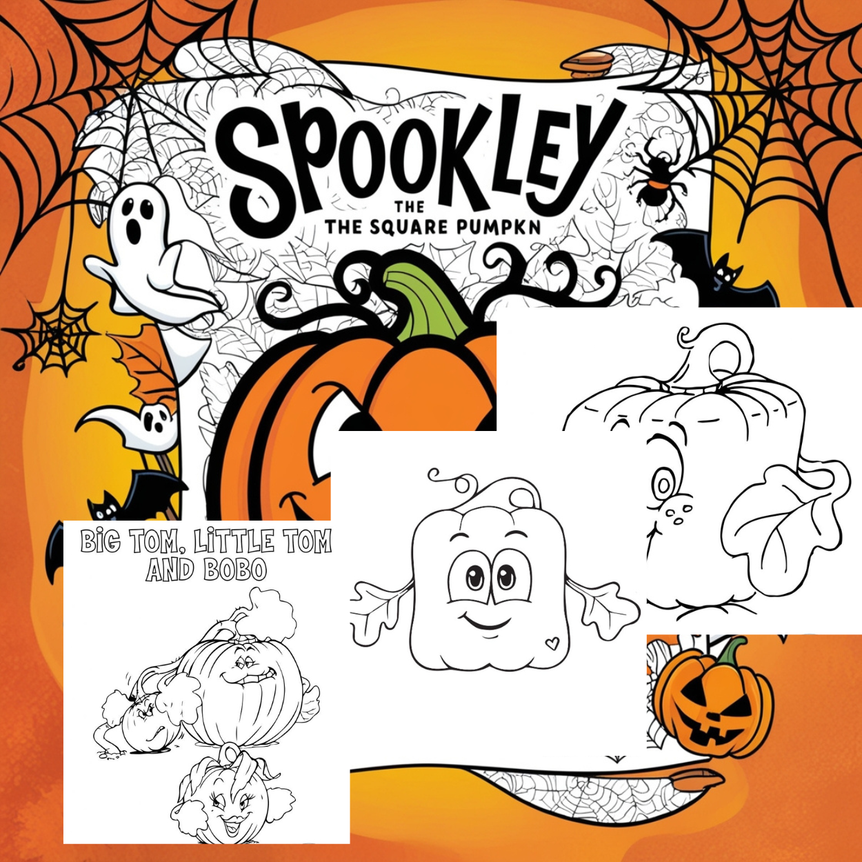 Spookley the Square Pumpkin with Halloween illustrations.