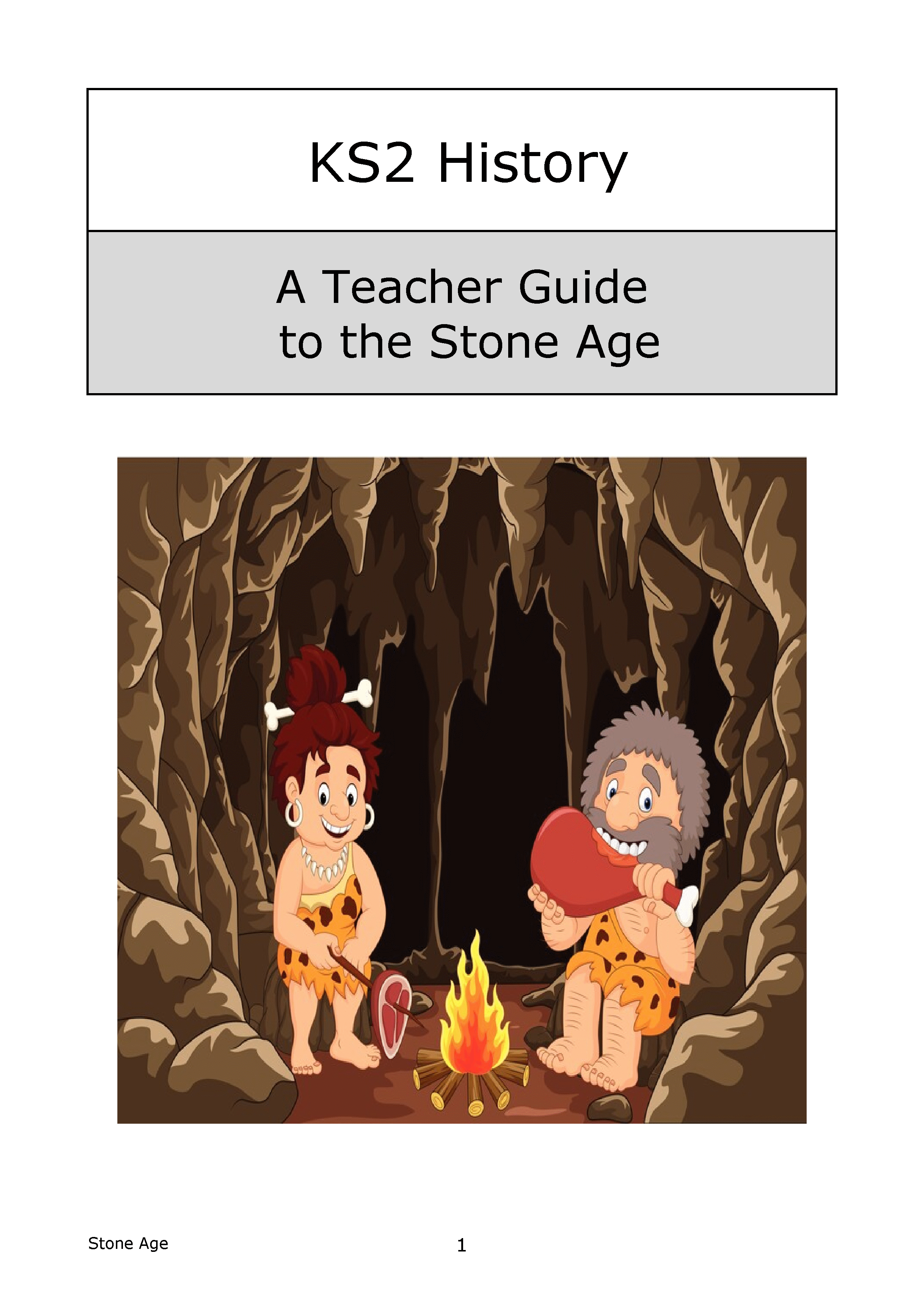 KS2 History guide, Stone Age illustration.