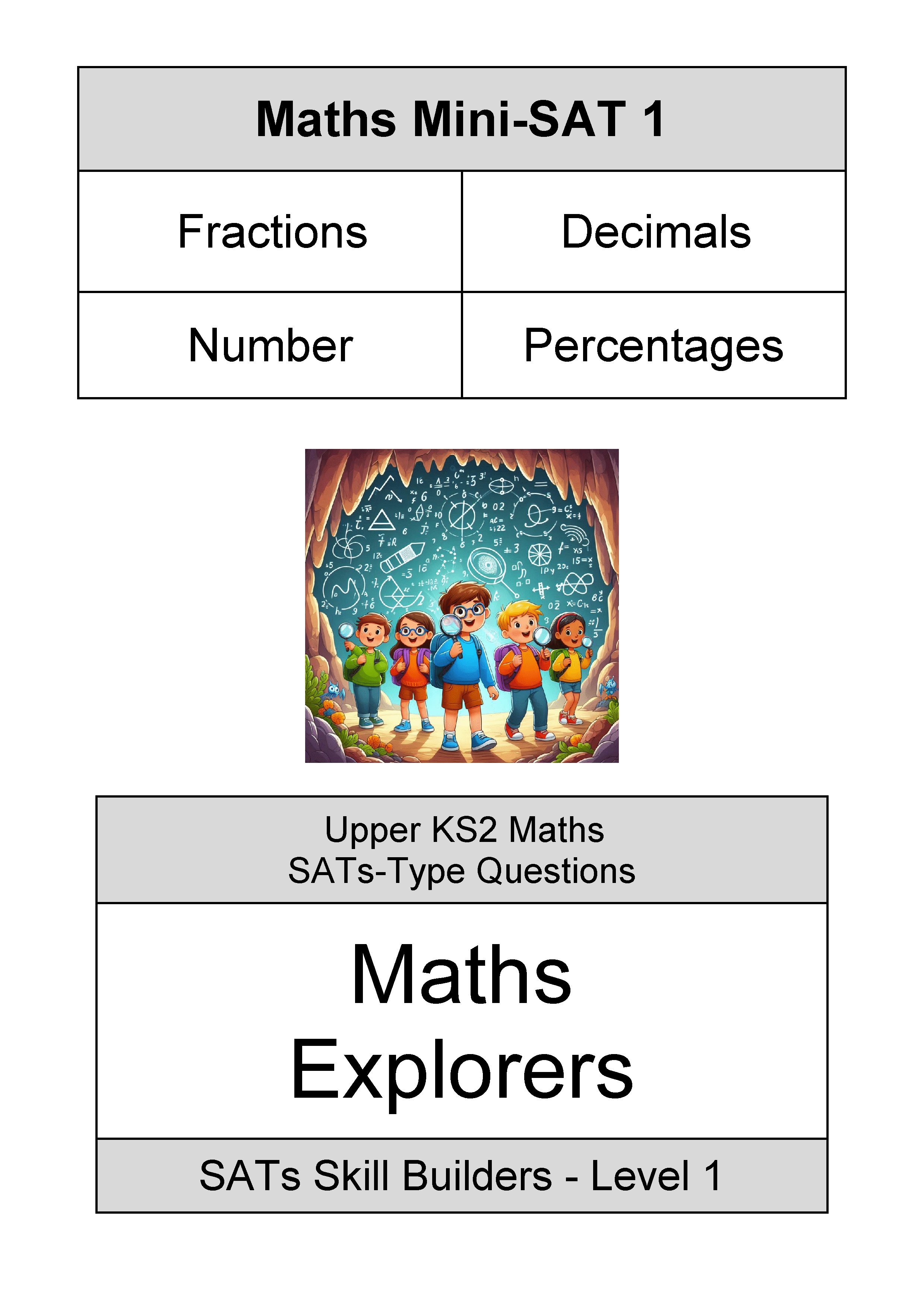 Maths Mini-SAT 1: Fractions, Decimals, Number, Percentages