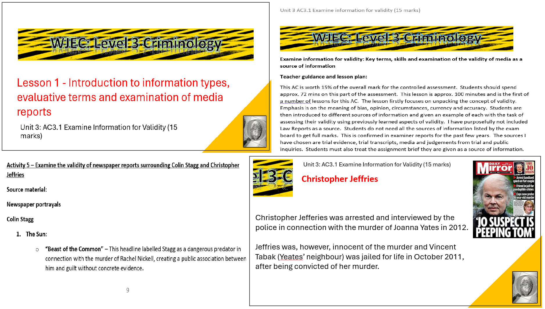 WJEC Criminology: Examine media report validity, 15 marks.