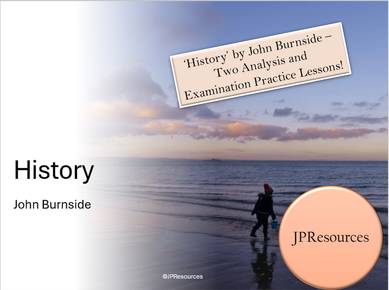 History by John Burnside analysis and lessons cover