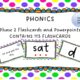 Phonics Phase 2 flashcards, 113 cards included.