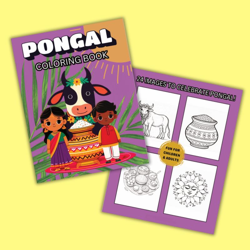 Pongal colouring book for children and adults.