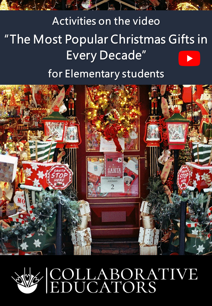 Christmas gifts video activities for elementary students