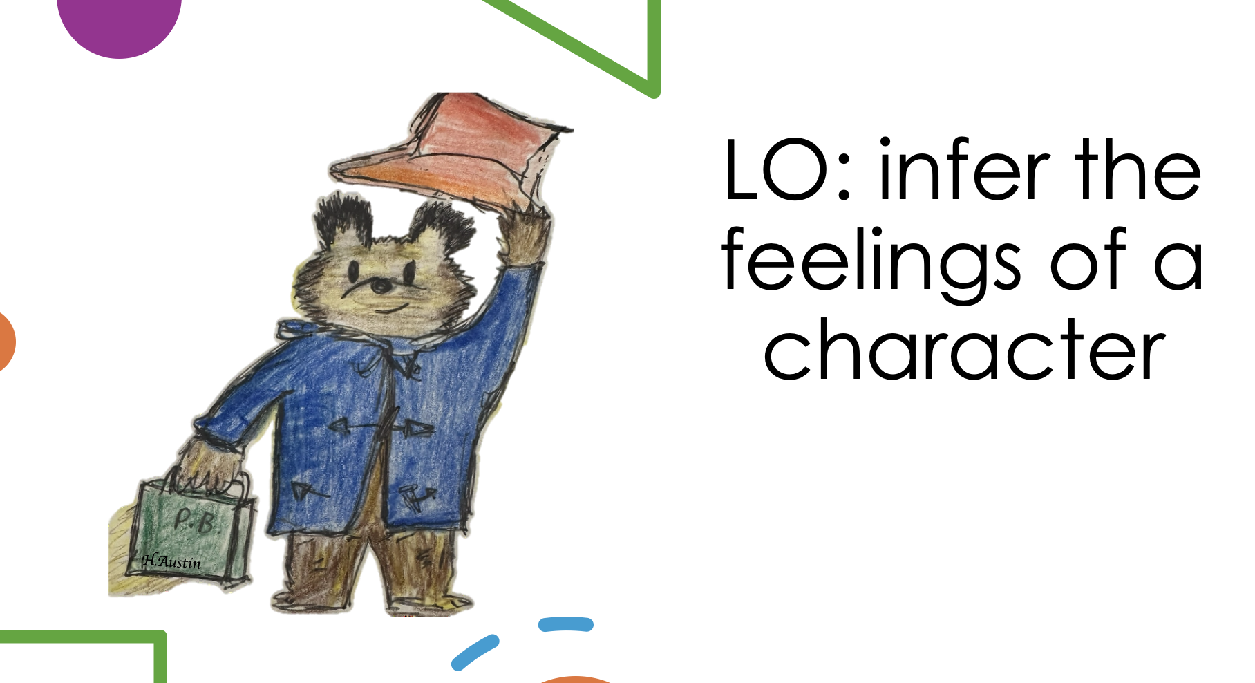 Illustrated bear character tipping hat, holding suitcase.