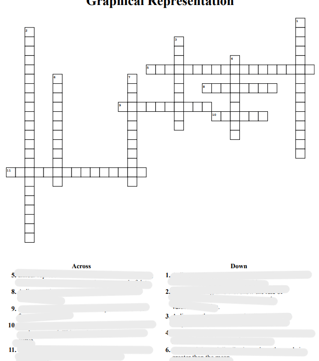 Crossword puzzle titled 'Graphical Representation'