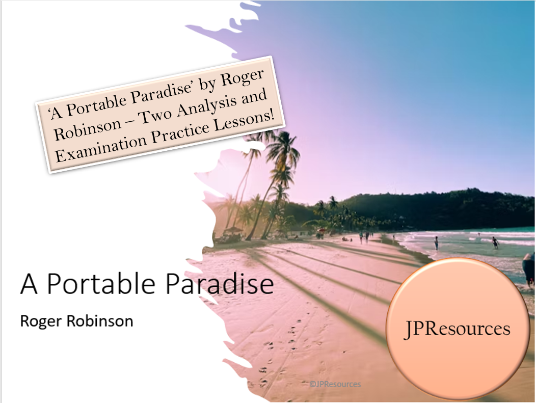 A Portable Paradise book cover, beach scene.