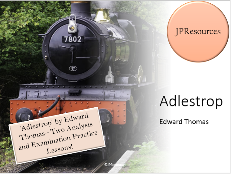 Steam train with Adlestrop analysis and practice lessons.