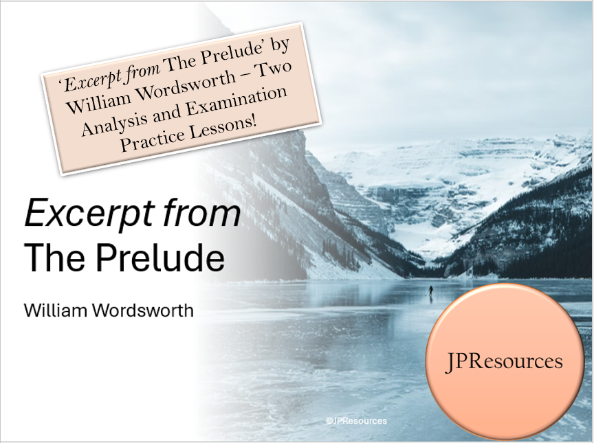 The Prelude excerpt analysis by William Wordsworth.