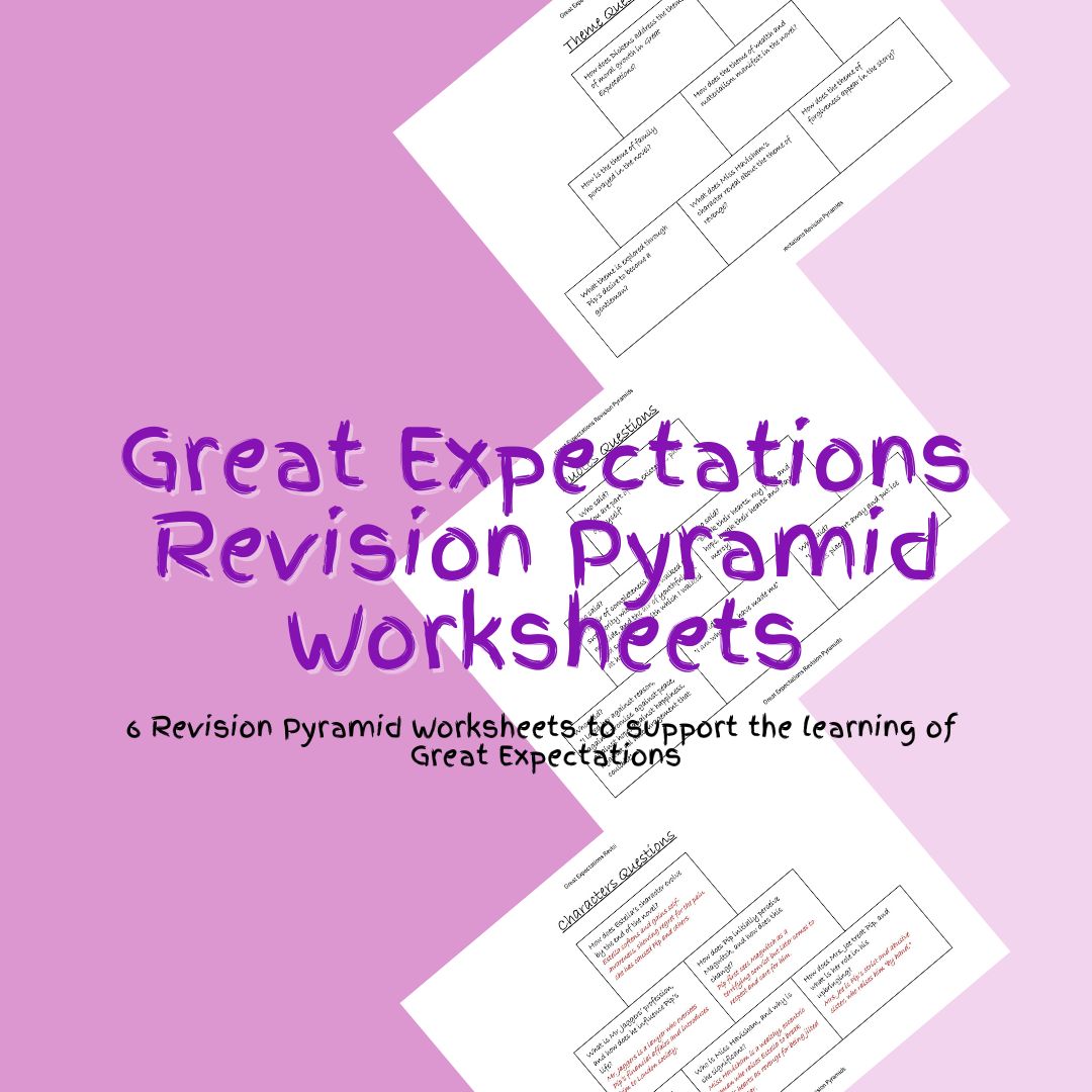 Great Expectations revision worksheets preview.