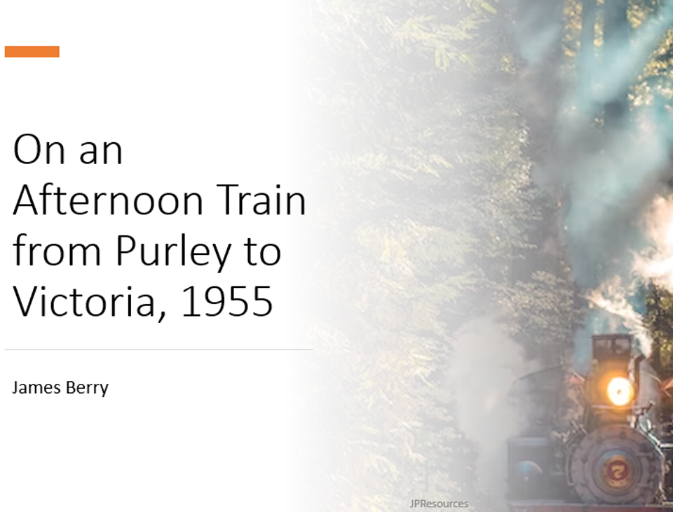 1955 train journey Purley to Victoria, by James Berry.