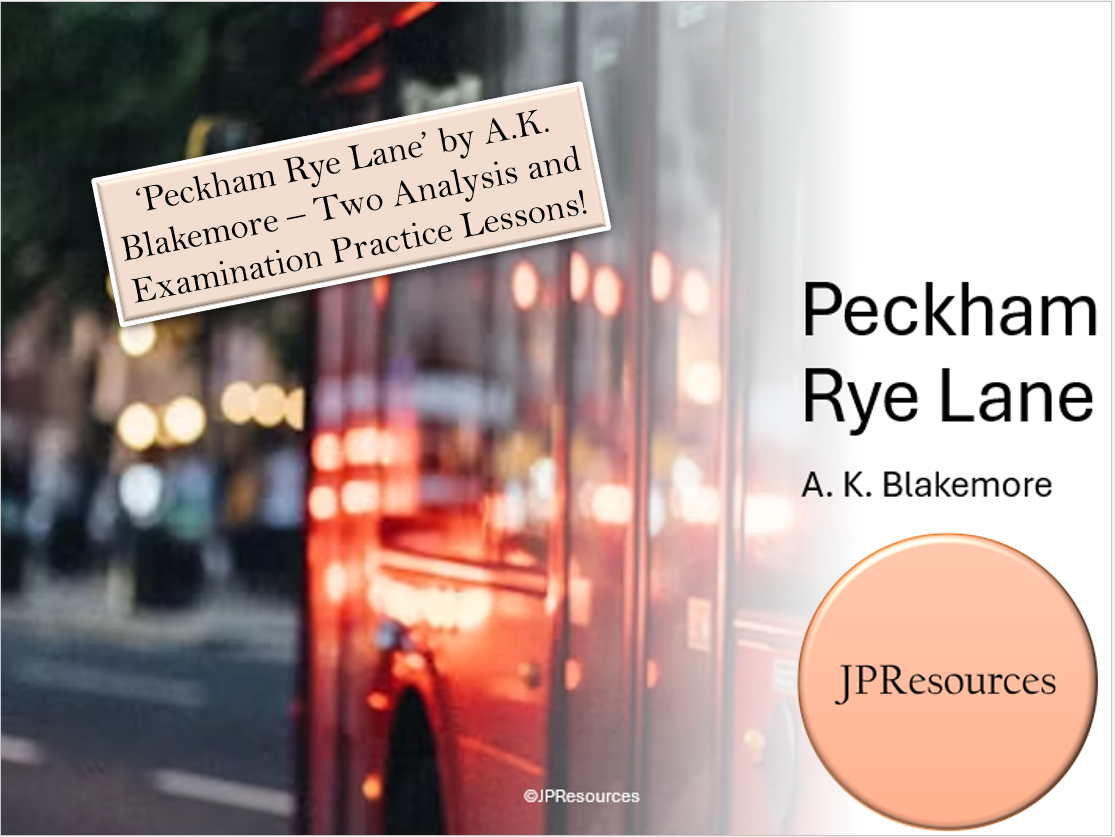 Peckham Rye Lane book analysis and lessons.