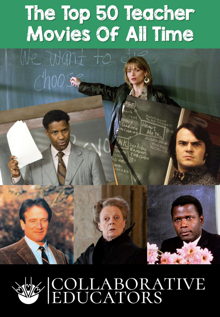 Collage of top 50 teacher films featured