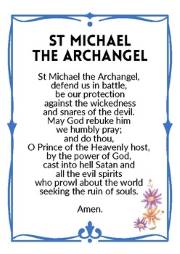 Prayer to St Michael the Archangel for protection.