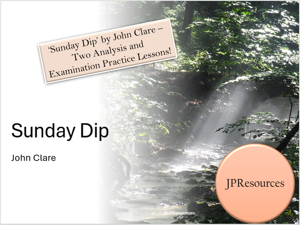 Sunday Dip by John Clare poetry lessons