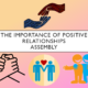 Positive relationships assembly illustration with symbolic icons.