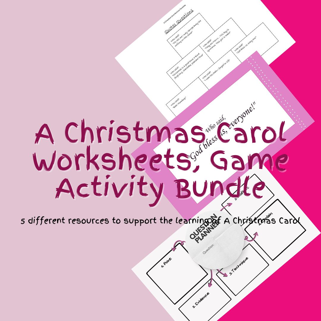 A Christmas Carol educational activity bundle.