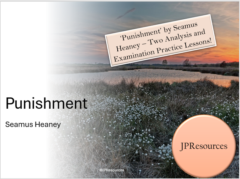 Punishment poem analysis and lessons by JPResources.