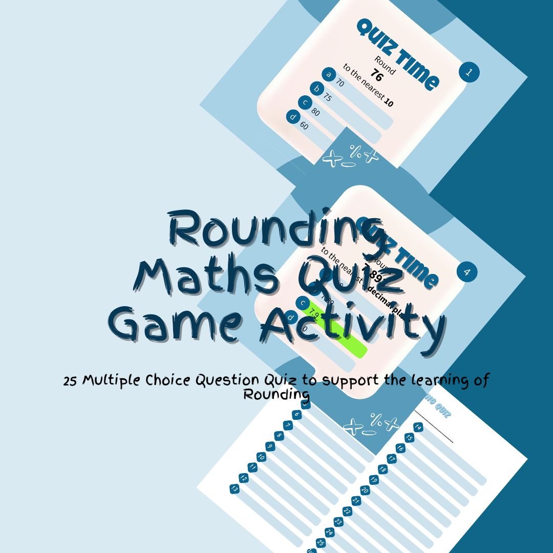 Rounding Maths Quiz educational game activity.