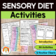 Sensory diet activities with routine charts and intro.