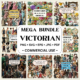 Victorian Illustrations Mega Bundle. Individual Vintage Clipart Images. 9 Themes