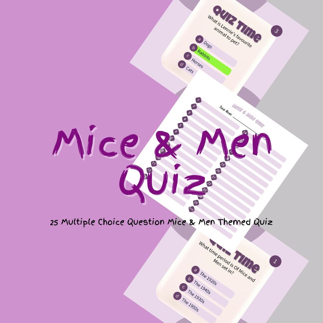 Mice and Men quiz with multiple choice questions